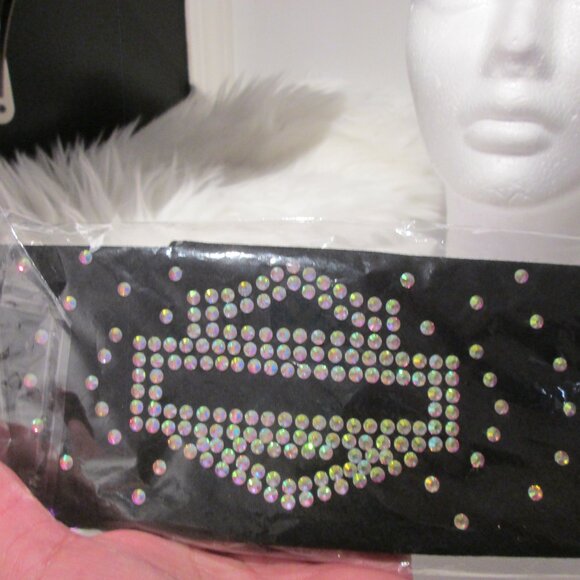Blinged Out iridescent  w/silver  & Swarovski Crystals Bandana ,Concerts, fun main image 6